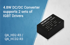 4.8W DC/DC Converter supports 2 sets of IGBT Drivers - QA_HD2-R3 / QA_HCD2-R3 Series