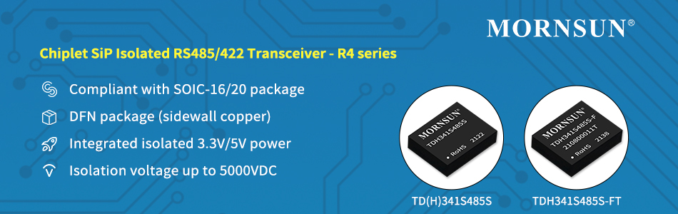 isolated rs485 transceiver & dc dc isolated power supply & r4 series