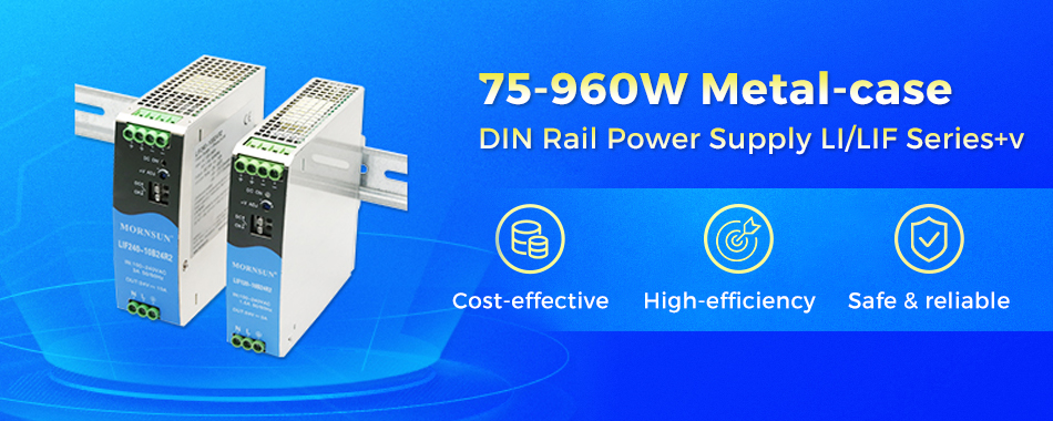 75-960W cost effective ACDC DINRail power supplies